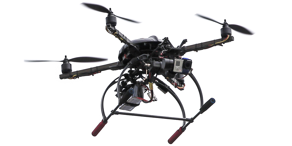 Quadricopter Drone Flying with Camera